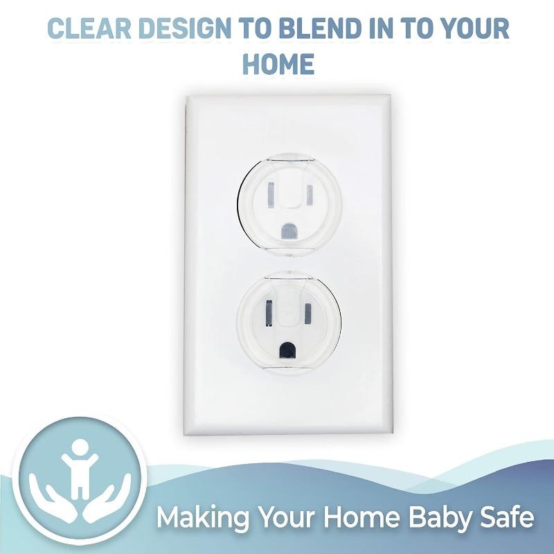 Outlet Cover Baby - ฝาครอบปลั๊กไฟป้องกันเด็ก ปลั๊กพลาสติกสำหรับเต้าเสียบไฟฟ้า อุปกรณ์ป้องกันเด็กสำหรับเต้าเสียบติดผนัง