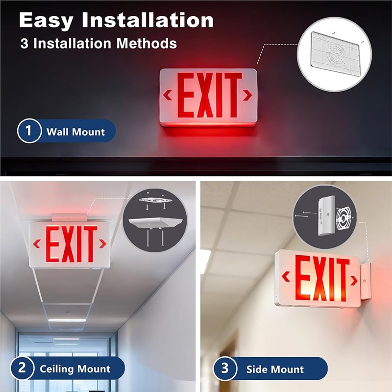 ไฟทางออก LED รุ่น ABKQ-UL พร้อ - Emergency Exit Sign บทวิจารณ์และราคา