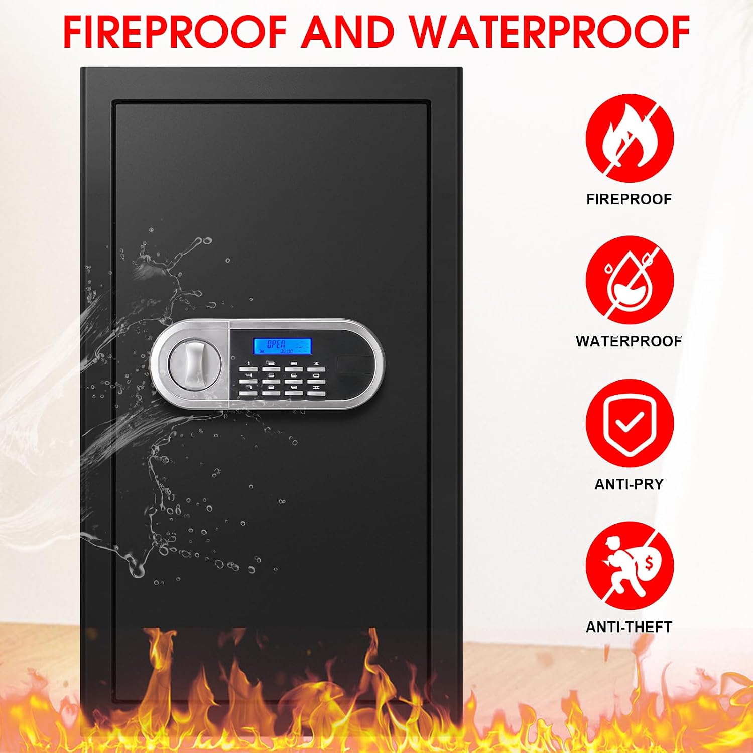 ตู้เซฟกันไฟสำหรับเอกสารในบ้าน, - Fire Safe Document บทวิจารณ์และราคา